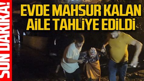 Evde Mahsur Kalan Aile Tahliye Edildi