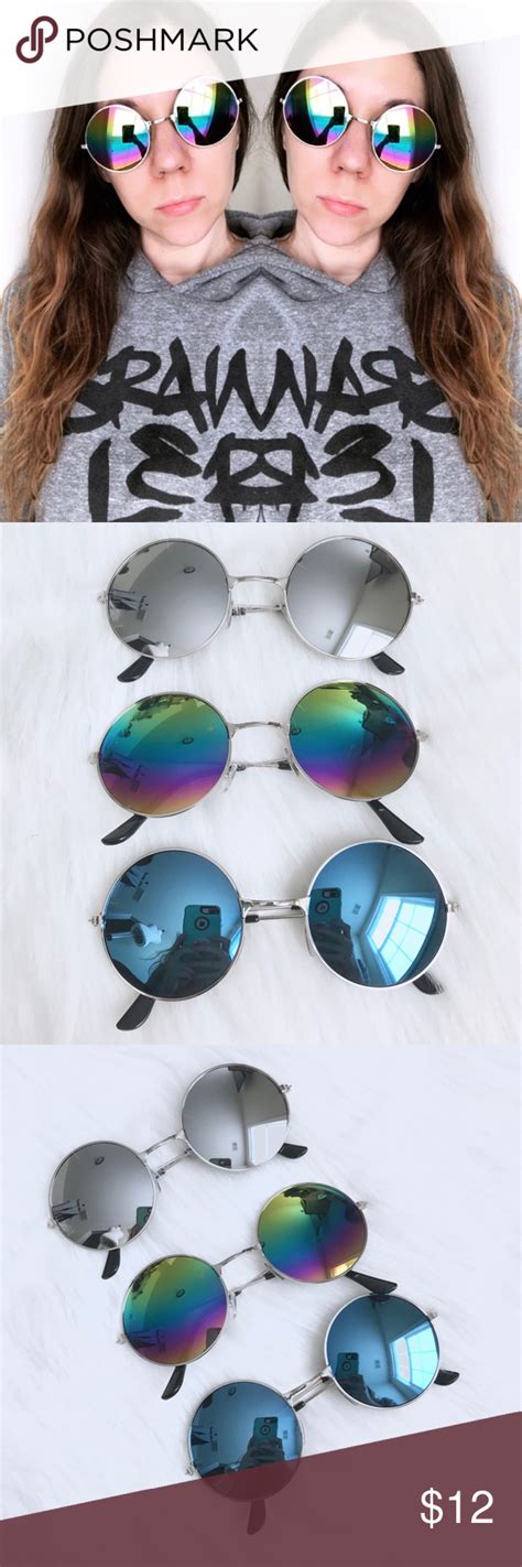 Round Mirror Sunglasses Round Mirror Sunglasses Vintage Inspired They