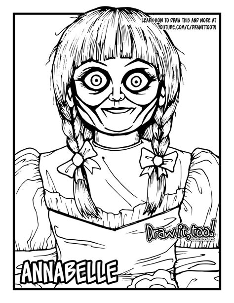 Annabelle Doll Coloring Pages Dolls Coloring Pages