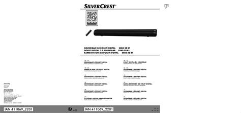 User Manual SilverCrest SSBD 50 B1 English 186 Pages