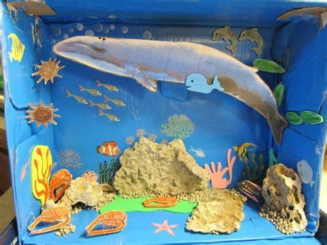 Ocean Habitat Project For Kids With Shoebox