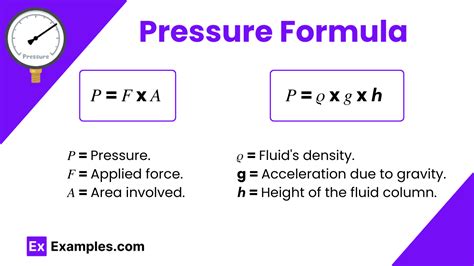 Pressure Formula - Formula, Applications, Example Problems