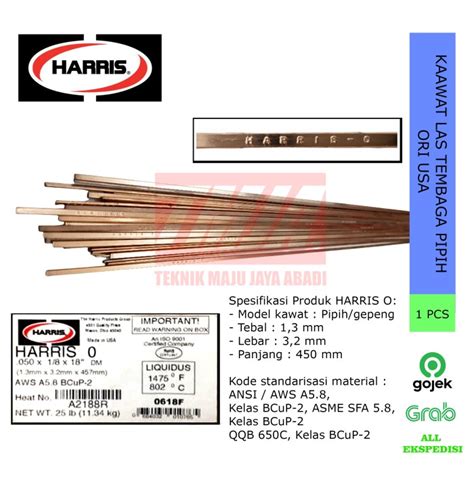 Jual Harris Kawat Las Tembaga Pipih Harris 0 Ori Usa 13 X 32mm