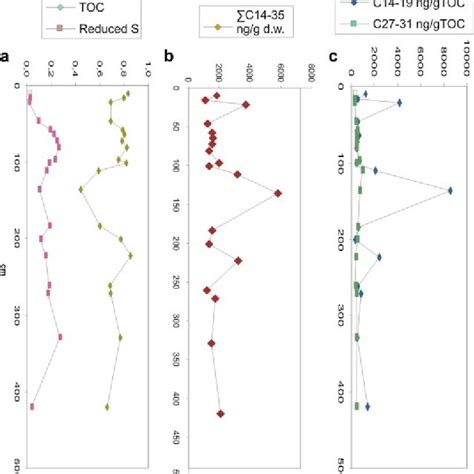 The Distribution Of Organic Carbon Toc And Total Sulphur Total S