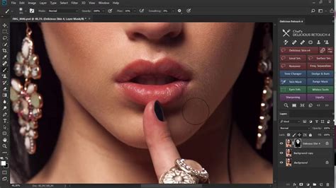 Quick Skin Retouch With Delicious Retouch Photoshop Plugin Youtube