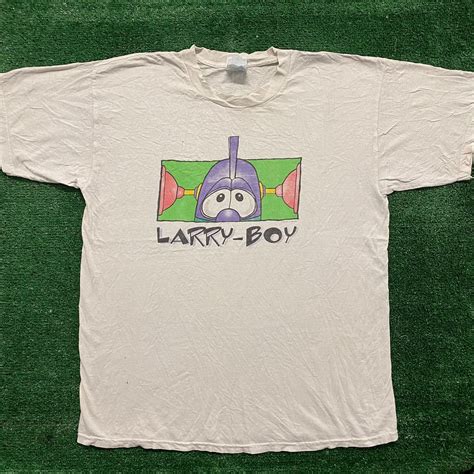 Vintage Vintage 90s Veggie Tales Larry-Boy Cartoon Movie T-Shirt | Grailed