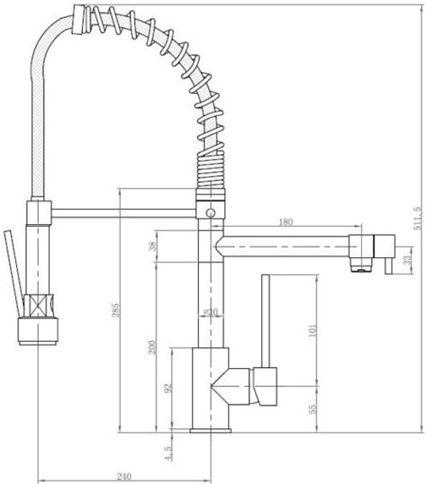 Sauber Dual Spout Kitchen Mixer Tap With Pull Out Spray Chrome