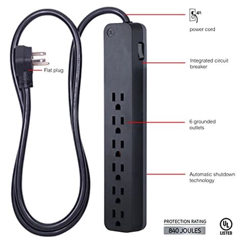 Snapklik Outlet Surge Protector Ft Extension Cord