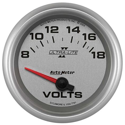 Auto Meter Ultra Lite Ii Series Short Sweep Volt Electric