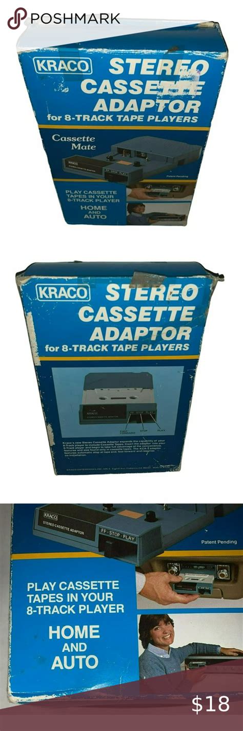 Vintage Kraco Stereo Cassette Adapter For 8 Track Tape Players Model Kca 7b Tape Player