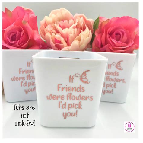 If Friends Were Flowers I D Pick You Decal Vase Decal Etsy