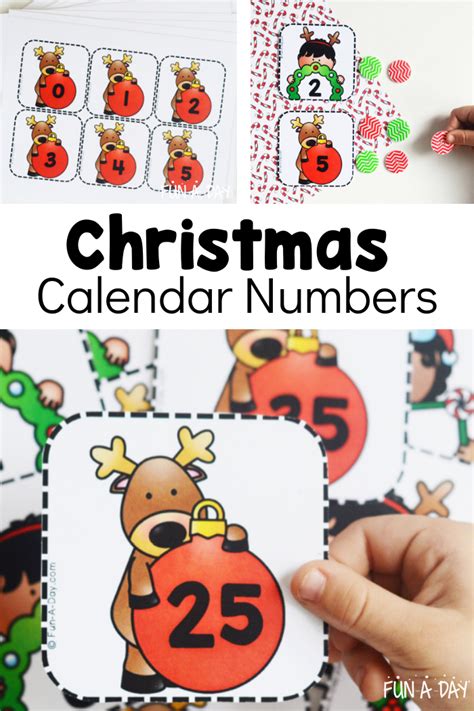 Christmas Calendar Numbers Free Printable Calendar Numbers Christmas