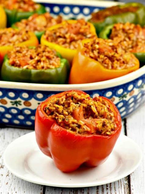 Easy Stuffed Bell Peppers Stuffed Peppers With Rice Cultured Palate