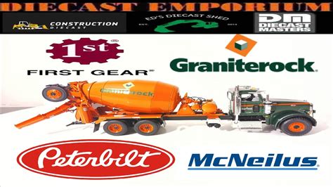 First Gear Peterbilt Model 367 Concrete Mixer Graniterock Youtube