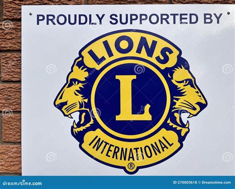 Lions Clubs International Organization Sign Editorial Stock Photo