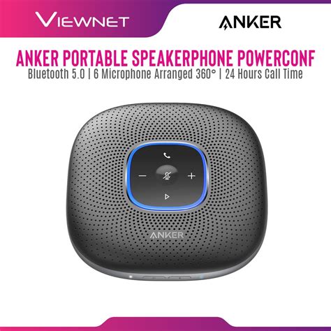 Anker A3301 Portable Wireless Bluetooth Speakerphone Powerconf With 6