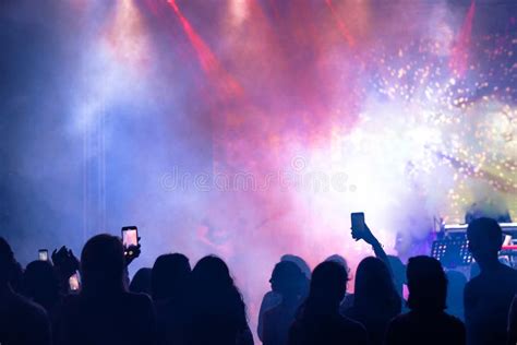 Crowd at a music festival stock image. Image of auditorium - 154817157