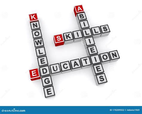 education knowledge abilities skills stock illustration illustration