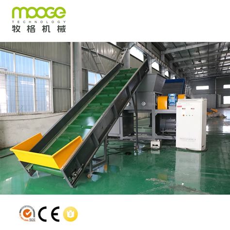 Double Single Shaft Shredding Machine PE PP LDPE HDPE Waste Film