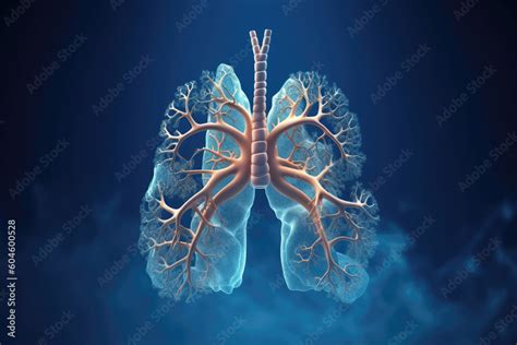 Breathing Hope: Highly Detailed Illustration of Lungs Depicting ...