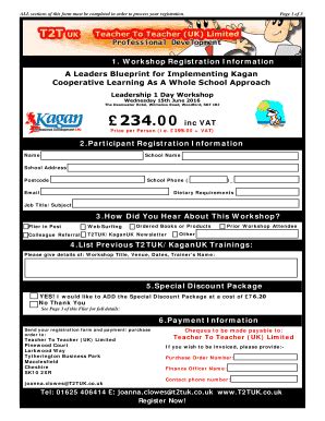 Fillable Online Registration Forms T Tuk Academies Pub Fax Email Print