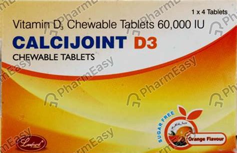 Calcijoint D3 60000 IU Chewable Tablet 4 Uses Side Effects Price