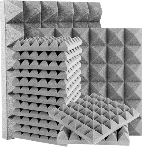 Amazon 24 Pack Pyramid Acoustic Panels 12 X 12 X 2 Sound Proof