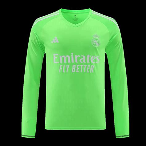 Men S Replica Real Madrid Goalkeeper Long Sleeves Soccer Jersey Shirt