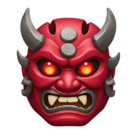 Cosmic Japanese Oni Mask Ai Emoji Generator