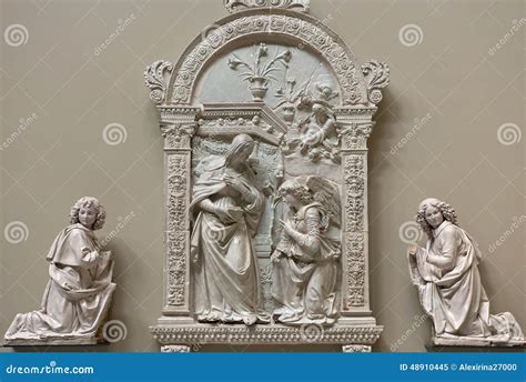 The Annunciation By Giovanni Della Robbia Editorial Image Image Of