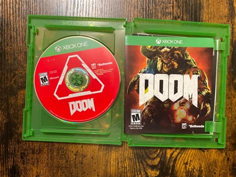 Doom Item Box And Manual Xbox One