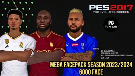 PES 2017 MEGA FACE PACK 6000 FACE PES 2017 INDONESIA YouTube