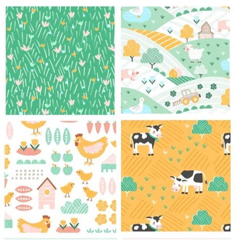 Map Creator Spring Patterns Forest Friends Farm Yard Cute Pattern