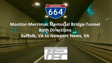 Virginia Interstate The Monitor Merrimac Bridge Tunnel In Both