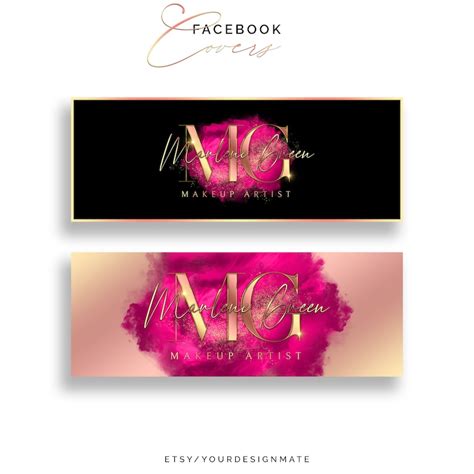 Hot Pink Logo Beauty Logo Premade Logo Design Pink Gold Etsy