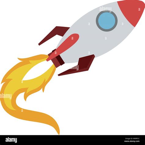 Nave Espacial Volando Cartoon Imagen Vector De Stock Alamy