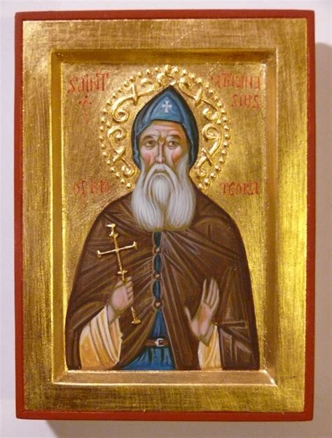 St Athanasius Of Meteora Hand Painted Orthodox Icon By Georgi Chimev