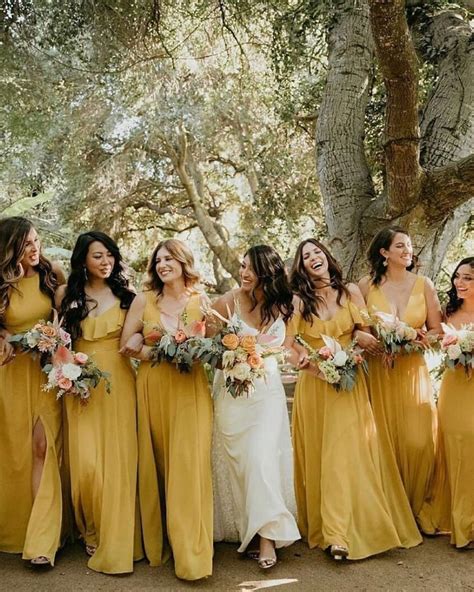 Bright Yellow Bridesmaid Dresses