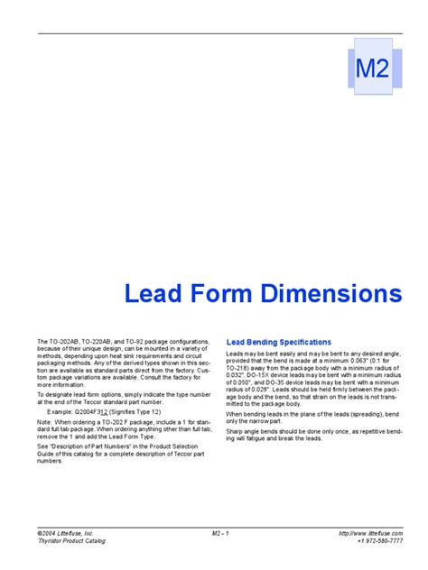 Lead - Form - Dimensions (1) D802AD | PDF | Anode | Semiconductor Devices