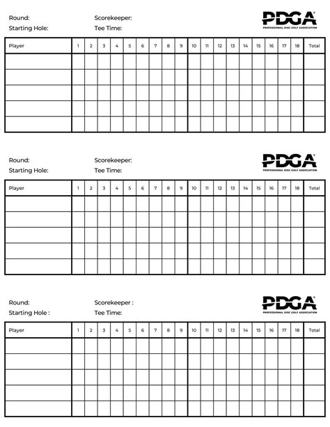 Free Printable Golf Scorecard Templates [Excel, PDF]