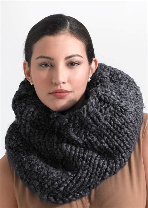 Dobbs Ferry Cowl In Lion Brand Wool Ease Thick Quick MATERIALS Lion