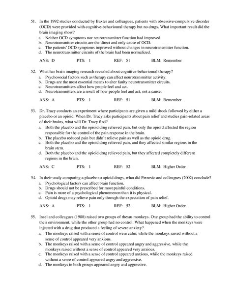 University Of Guelph Psych Test Bank Chapter Complete