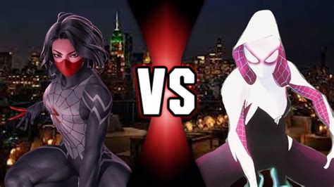 Silk Vs Spider Gwen By Drawbot908 On Deviantart