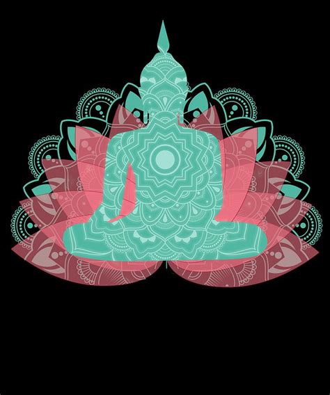 Buddha On Lotus Mandala Spiritual Om New Age Buddhist Yoga Meditation