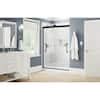 Delta Ashmore 60 In X 74 3 8 In Semi Frameless Sliding Shower Door In