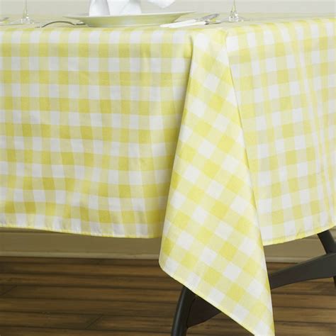 Buffalo Plaid Tablecloths 60x102 Rectangular Whiteyellow