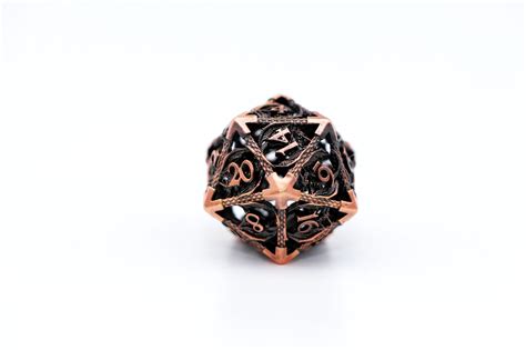 Copper Dragon Hollow Metal D20 Bookwyrm Games