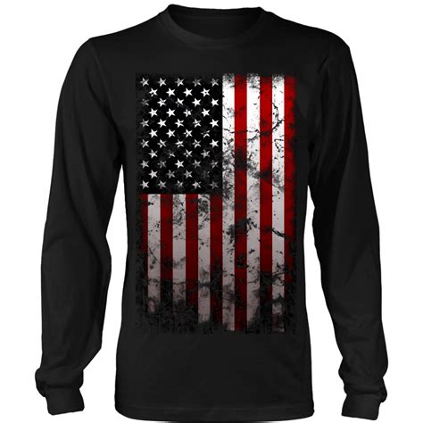 Vintage American Flag Long Sleeve Shirt Unisex Tshirt