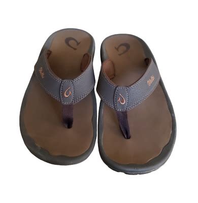 Olukai Ohana Men S Thong Sandals Us Size Dark Java Ray A