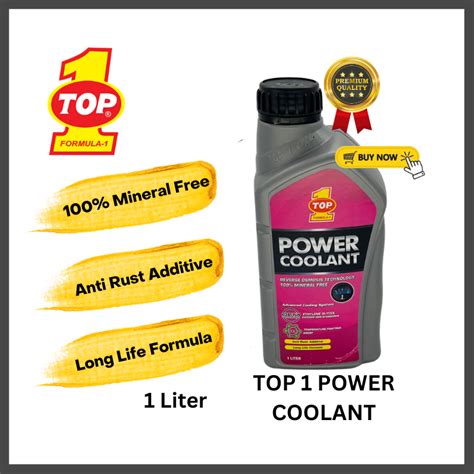 Top1 Power Coolant Long Life Formula Premium Quality 1 Liter Shopee